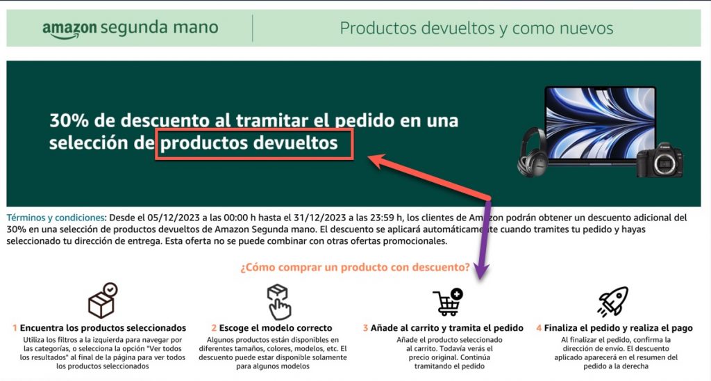 Comprar Devoluciones de Amazon Directamente