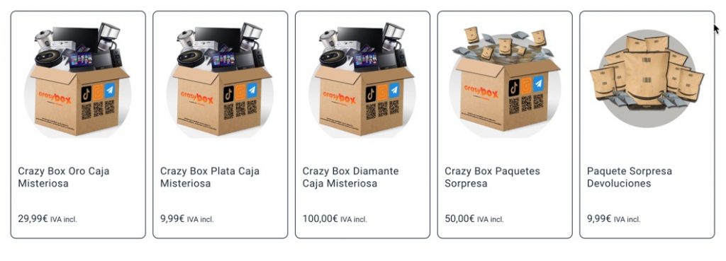 Comprar cajas misteriosas
