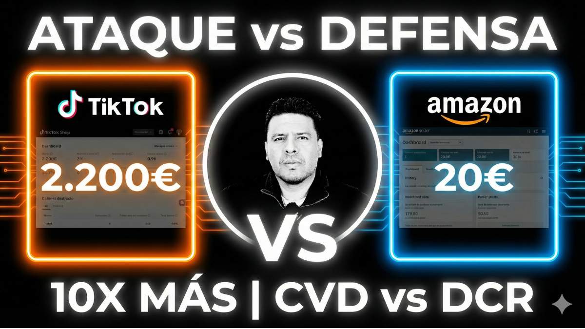 Christian Posonty Creador Venta Directa comparando resultados reales TikTok Shop 2200 euros técnica CVD ataque versus Amazon Influencer 20 euros técnica DCR defensa
