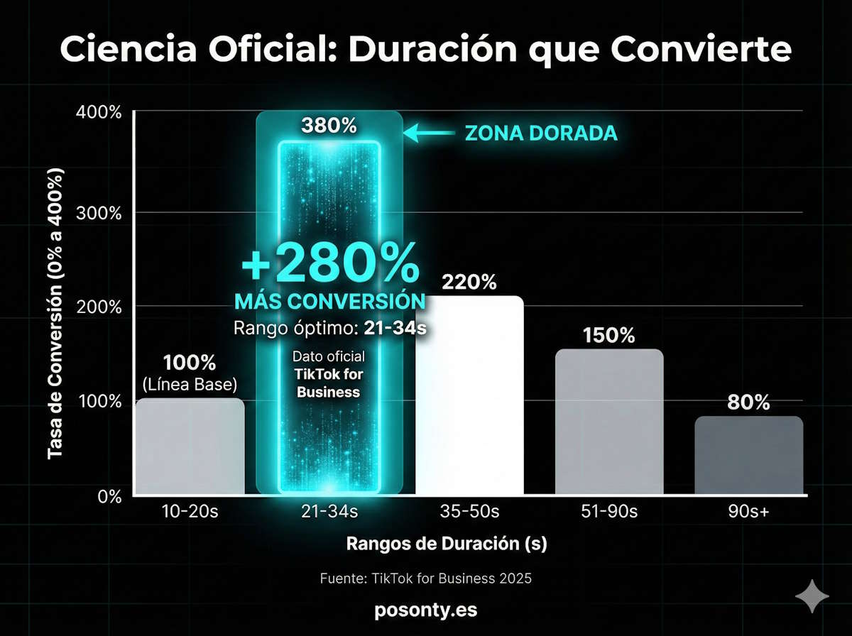 Gráfico duración dorada TikTok Shop