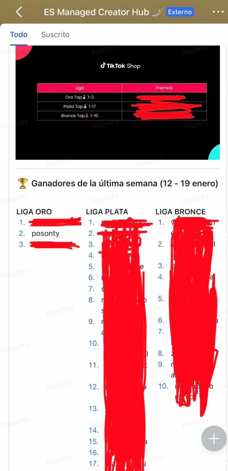 Christian Posonty (@posonty) Top 2 en Liga Oro de TikTok Shop España