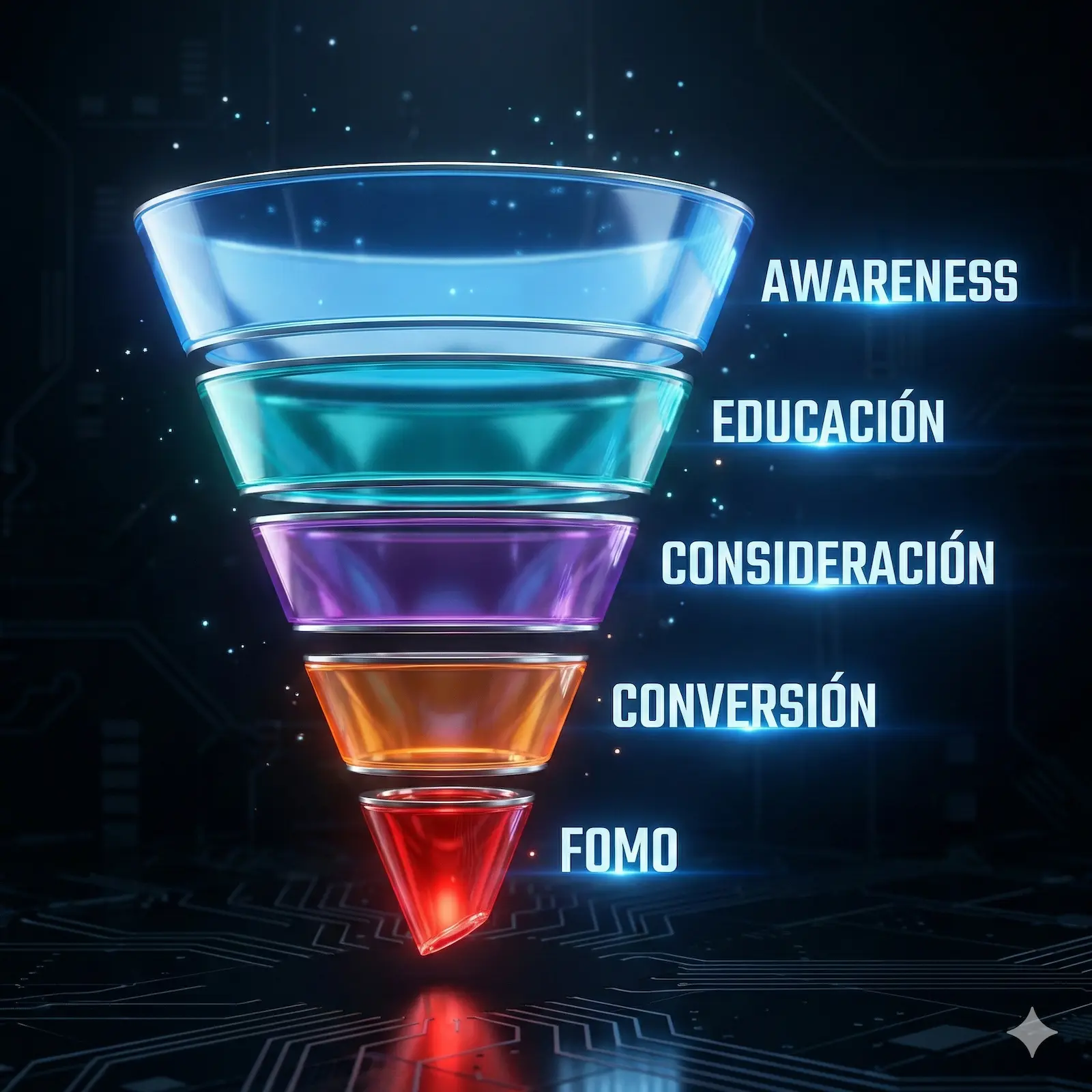 Embudo de conversión metodología CVD: 5 etapas integradas en PosontyAI