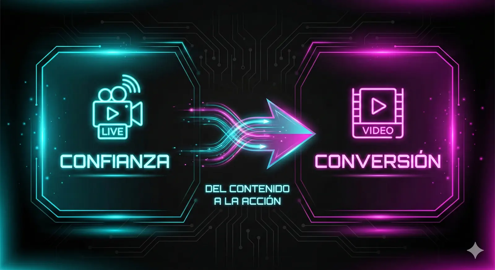Infografía Estrategia Híbrida TikTok Shop: Live para confianza vs Video Corto para conversión