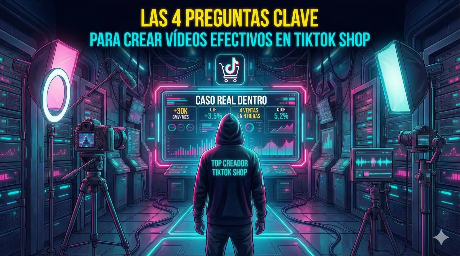 Las 4 Preguntas Oficiales que TikTok Shop Exige en Cada Video Segun Documento Interno para Agencias Partner - Infografia con Casos Reales Validados Febrero 2026