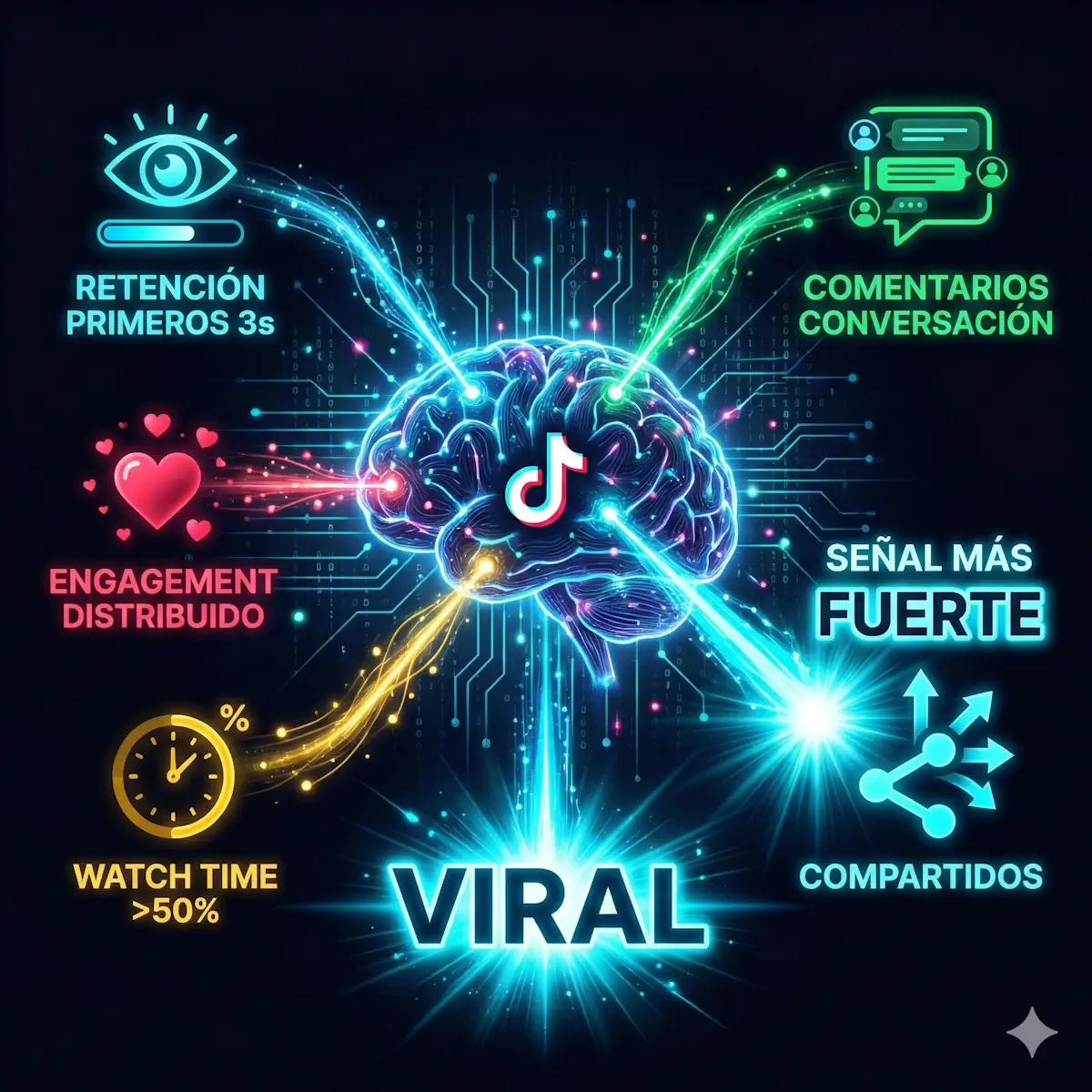 Señales más fuertes del algoritmo de TikTok para hacerte viral