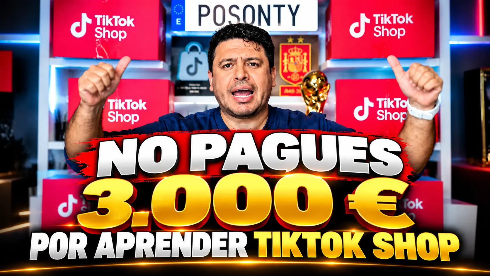 Posonty, fundador de PRYME MCN, en su vídeo sobre por qué no pagar 3.000 € por aprender TikTok Shop
