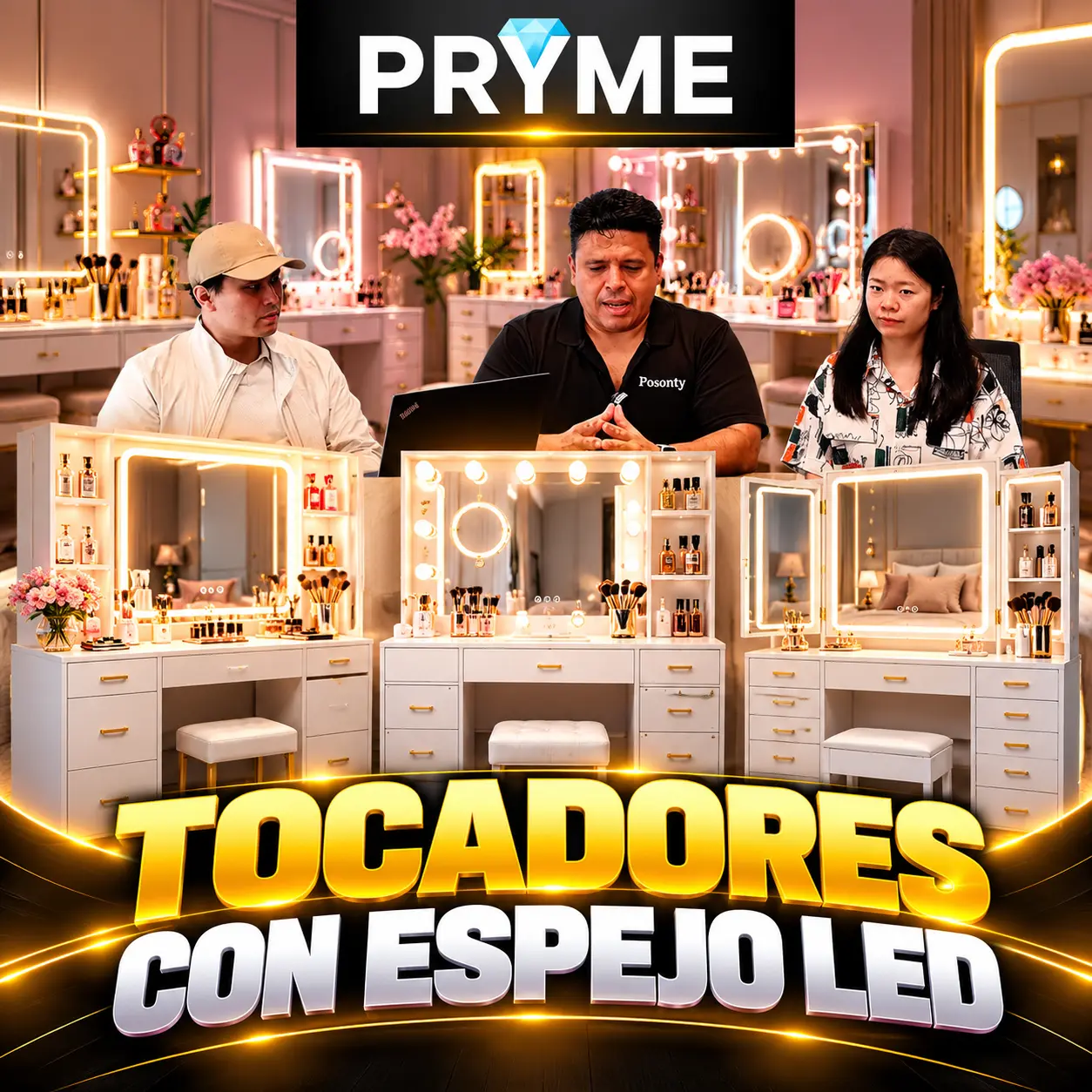 PRYME MCN meeting with an LED mirror vanity table brand for a TAP campaign